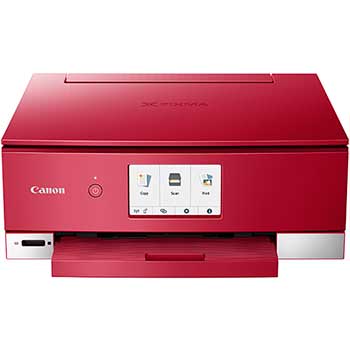 Canon PIXMA TS8220 Wireless Inkjet All-in-One Printer, Red