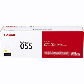 Canon 055 Toner Cartridge - Yellow - Laser - 2100 Pages - 1 Pack