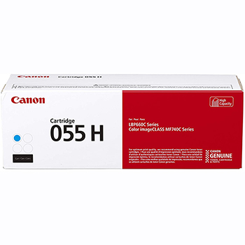 Canon 055H Toner Cartridge - Cyan - Laser - High Yield - 5900 Pages - 1 Pack