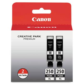 Canon&#174; 6432B004 (PGI-250XL) ChromaLife100+ High-Yield Ink, Black, 2/PK