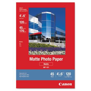 Canon Photo Paper, Matte, 45 lb, 4&quot; x 6&quot;, White, 120 Sheets/Pack
