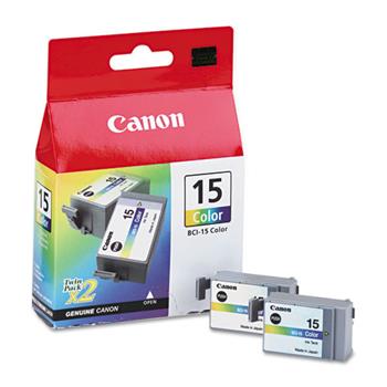 Canon BCI15 (BCI-15) Ink, Tri-Color, 2/PK