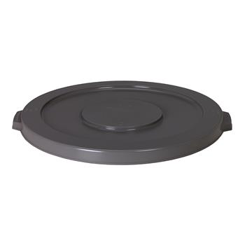 Continental Commercial Products Huskee Round Flat Receptacle Lid, 10 Gal, Grey