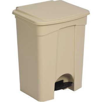 Continental Commercial Products Step-On Container, Plastic, 18 gal., Beige