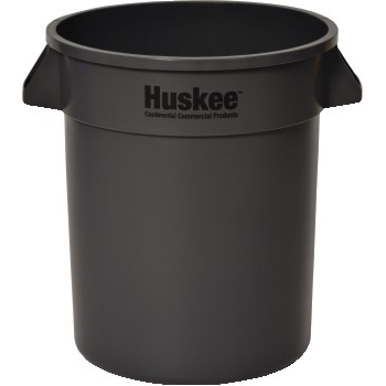 Continental Commercial Products Huskee™ Round Receptacle, 20 gal., Gray