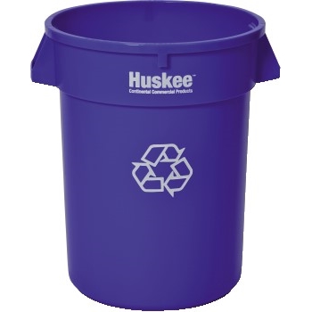 Continental Commercial Products Huskee Recycling Can, 32 gal., Blue