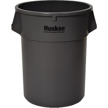 Continental Commercial Products Huskee™ Round Receptacle, 55 gal., Gray