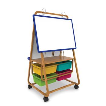 Copernicus Royal Bamboo Easel with Vibrant Tubs, 27&quot; L x 33&quot; W x 56-1/2&quot; H, Brown