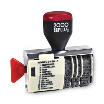 COSCO 2000PLUS Dial-N-Stamp, 12 Phrases, 1 1/2 x 1/8