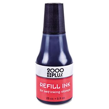 COSCO 2000PLUS 2000 PLUS Self-Inking Refill Ink, Black, 0.9 oz. Bottle
