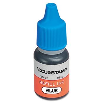 COSCO ACCU-STAMP Gel Ink Refill, Blue, 0.35 oz Bottle
