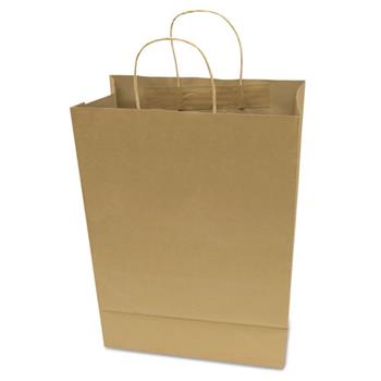COSCO Premium Small Brown Paper Shopping Bag, 10&quot; x 13&quot;, 50/BX