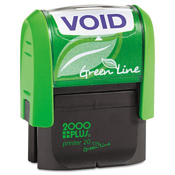 COSCO 2000PLUS&#174; Green Line Message Stamp, Void, 1 1/2 x 9/16, Blue