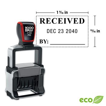 COSCO 2000PLUS Custom Pro 2160D Self-Inking Heavy Duty Dater Stamp, 15/16&quot; x 1-9/16&quot;