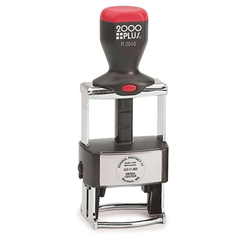 COSCO 2000PLUS R2046 Self-Inking Round Dater Stamp With Microban&#174;, 1 5/8&quot; dia.
