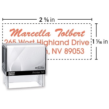 COSCO 2000PLUS&#174; Self-Inking Custom Stamp, 2 5/8&quot; x 1 1/16&quot;