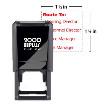 2000 Plus HD PrintPro Q43 Custom Self-Inking Square Stamp, 1 1/2 in x 1 1/2 in