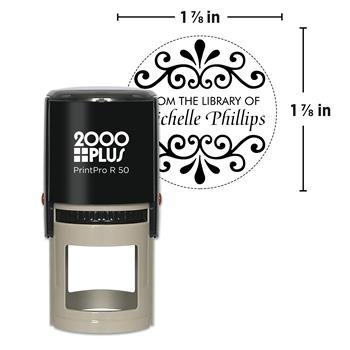 COSCO 2000PLUS PrintPro R50 Custom Self-Inking Round Stamp, 1 7/8 in dia