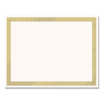 Great Papers! Foil Border Certificates, 8.5 x 11, Ivory/Gold, Braided, 12/Pack
