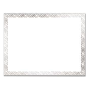 Great Papers! Foil Border Certificates, 8.5 x 11, White/Silver, Braided, 15/Pack