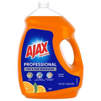 Ajax Ultra Professional Pot &amp; Pan Degreaser Dish Liquid, Orange Scent, 145 fl oz