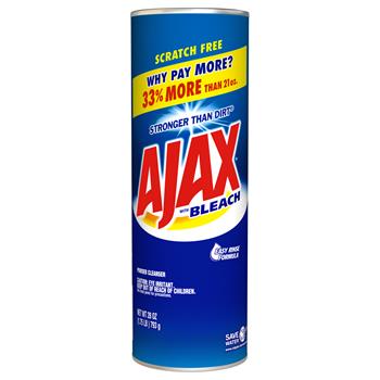 Ajax Powder Cleanser with Bleach, 28 oz Canister, 12/Carton