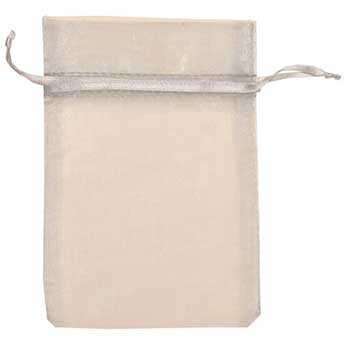 JAM Paper Sheer Bag, 4&quot; x 5 1/2&quot;, Silver