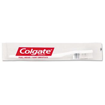 Colgate Cello Toothbrush, Full Head, White, 144/Carton