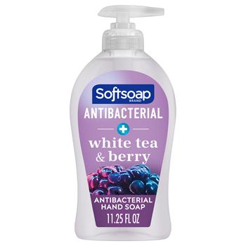 Softsoap Antibacterial Hand Soap, White Tea &amp; Berry Fusion, 11 1/4 oz Pump Bottle