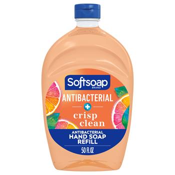 Softsoap Antibacterial Liquid Hand Soap Refills, Crisp Clean, 50 oz.