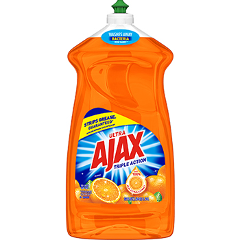 Ajax Dish Detergent, Liquid, Antibacterial, Orange Scent, 52 oz. Bottle, 6/Carton