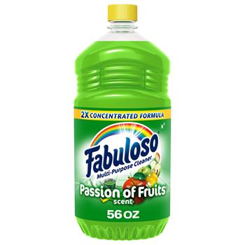 Fabuloso Multi-Purpose Cleaner, 2X Concentrated Formula, Passion of Fruits Scent, 56 oz, 6/Carton