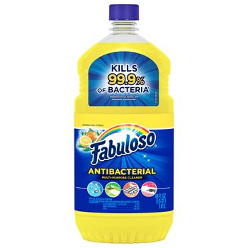Fabuloso Antibacterial Multi-Purpose Cleaner, Sparkling Citrus Scent, 48 oz Bottle, 6/Carton