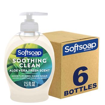 Softsoap Moisturizing Liquid Hand Soap w/Aloe, 7.5oz Pump, 6/Carton
