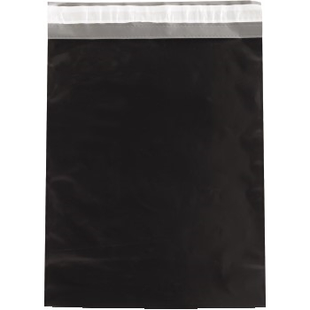 W.B. Mason Co. Self-Seal Poly Mailers, 12 in x 15-1/2 in, Black, 100/Case