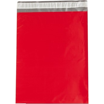 W.B. Mason Co. Self-Seal Poly Mailers, #7, 14-1/2 in x 19 in, Red, 100/Case