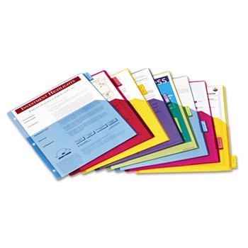 Cardinal Poly 1-Pocket Index Dividers, Letter, Multicolor, 8 Tabs/Set, 4 Sets/Pack
