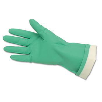 Memphis Flock-Lined Nitrile Gloves, Green, 12 PR/PK