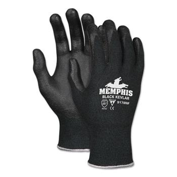 Memphis Kevlar Gloves 9178NF, Large, Black, Kevlar/Nitrile Foam