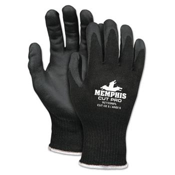 Memphis™ Cut Pro 92720NF Gloves, Medium, Black, HPPE/Nitrile Foam