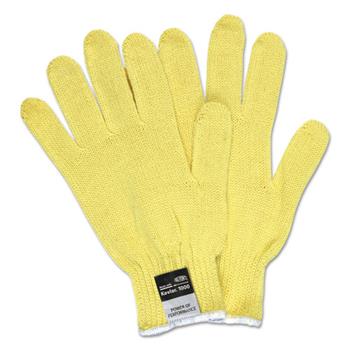 Memphis 9370 Dupont Kevlar String Knit Gloves, 7 gauge, Yellow, Large, 1 dozen