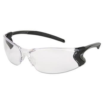 MCR Safety Backdraft Glasses, Clear Frame, Anti-Fog Clear Lens