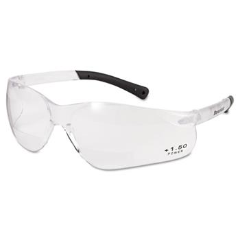 Crews BearKat Magnifier Safety Glasses, Clear Frame, Clear Lens
