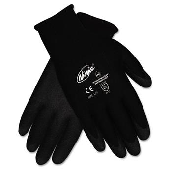Memphis Ninja HPT PVC coated Nylon Gloves, Large, Black, Pair
