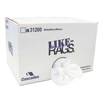 Cascades PRO Like-Rags Spunlace Towels, White, 14 3/8 x 14, 250/Carton