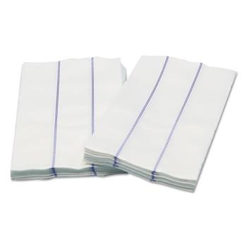 Cascades PRO Busboy Linen Replacement Towels, White/Blue, 13 x 24, 1/4 Fold, 72/Carton
