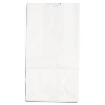 Chef&#39;s Supply #6 Paper Bag, 6 in x 3.6 in x 11.6 in, 35 lb, 50 gsm, White, 500/Bundle
