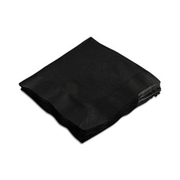 Chef&#39;s Supply Cocktail Napkins, 2-Ply, Black, 4/250