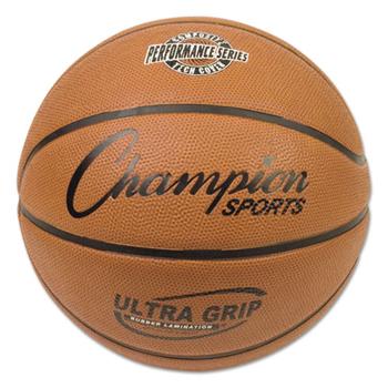 Champion Sports Rubber Sports Ball, Basketball, No. 7, Orange