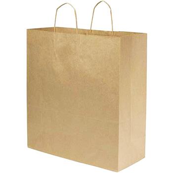 Chef&#39;s Supply Cargo Handled Paper Bag, 110 gsm, 18&quot; L x 7&quot; W x 18-3/4&quot; H, Kraft, 200 Bags/Case